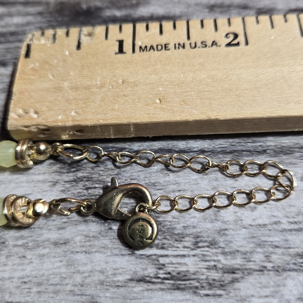 C 1946 Chunky Bead Stone Statement Necklace Costume Jewelry Lobster Claw Clasp - Picture 11 of 13